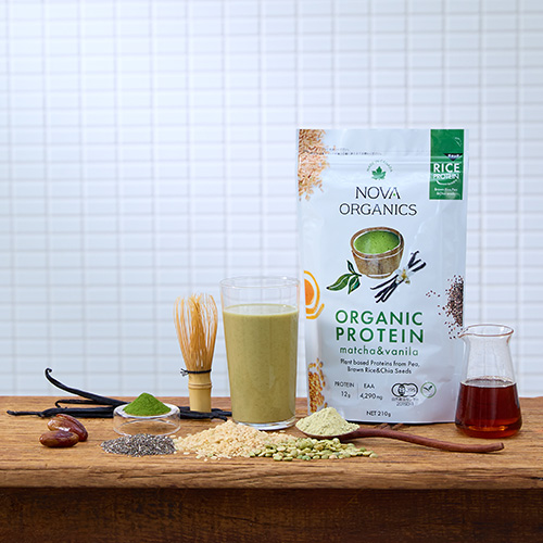 オーガニックプロテイン 抹茶＆バニラ 630g 2袋セット – ノバ