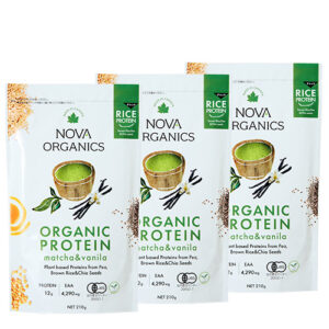 【定期便】オーガニックプロテイン 抹茶＆バニラ 210g 3袋セット