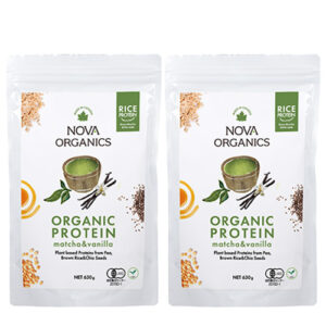 【定期便】オーガニックプロテイン 抹茶＆バニラ 630g 2袋セット